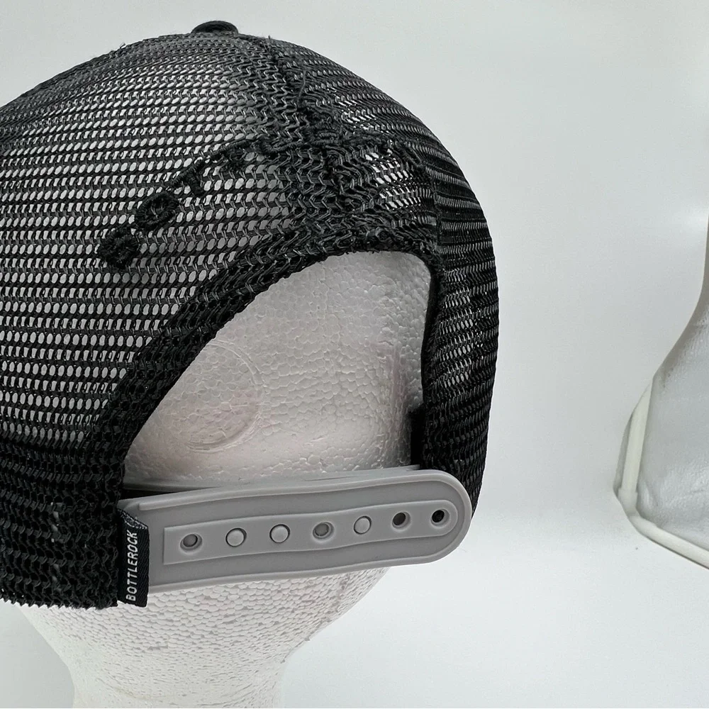 BottleRock Napa Valley Official Black Mesh Trucker Hat Snapback